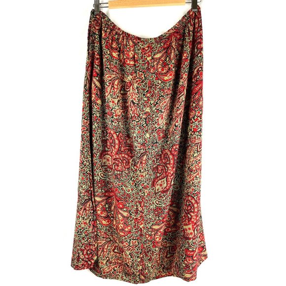 VTG 90's Light Academia Grandma JM Collection Paisley Maxi Skirt, Women’s Large - Picture 4 of 13